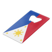 philippinische Flagge Geldbeutel Flaschenöffner (Vorderseite Schrägansicht)