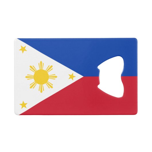 philippinische Flagge Geldbeutel Flaschenöffner (Vorderseite (Horizontal))
