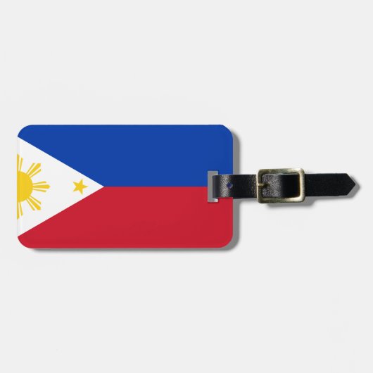philippinische Flagge Gepäckanhänger (Vorderseite horizontal)
