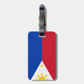 philippinische Flagge Gepäckanhänger (Rückseite vertikal)