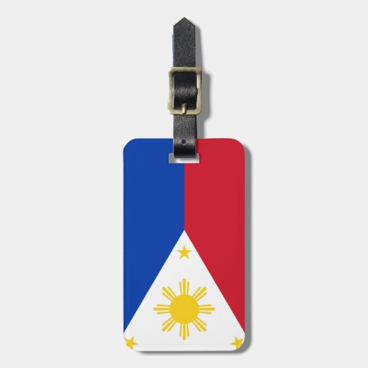 philippinische Flagge Gepäckanhänger (Vorderseite vertikal)