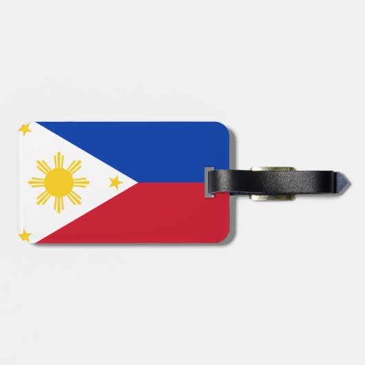 philippinische Flagge Gepäckanhänger (Rückseite horizontal)