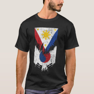 Philippinische Flagge gepeitscht Torfphilippinen A T-Shirt