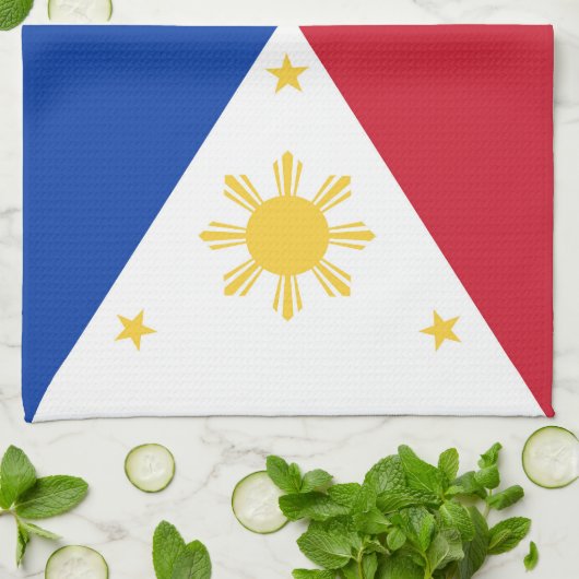philippinische Flagge Geschirrtuch (Gefaltet)