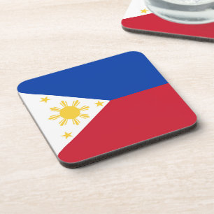 philippinische Flagge Getränkeuntersetzer