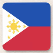 philippinische Flagge Getränkeuntersetzer (Vorderseite)