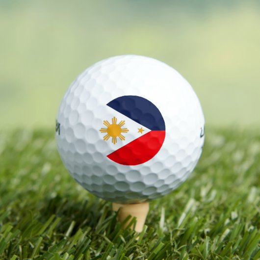 philippinische Flagge Golfball (Insitu T-Shirt)