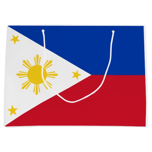 philippinische Flagge Große Geschenktüte (Vorderseite)
