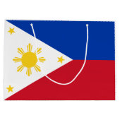 philippinische Flagge Große Geschenktüte (Rückseite)