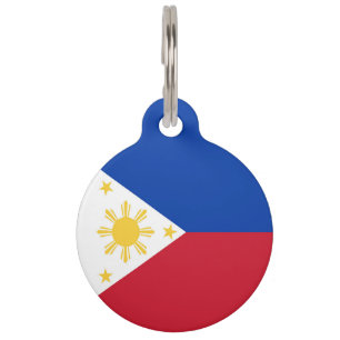 philippinische Flagge Haustiermarke