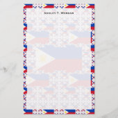 philippinische Flagge in mehreren Ebenen Briefpapier (Vorderseite)