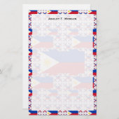 philippinische Flagge in mehreren Ebenen Briefpapier (Vorne/Hinten)