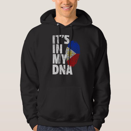 philippinische Flagge in meinem DNA-Weihnachtsland Hoodie (Vorderseite)