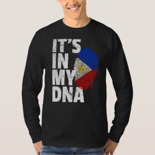 philippinische Flagge in meinem DNA-Weihnachtsland T-Shirt