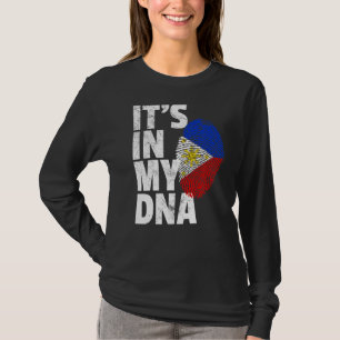 philippinische Flagge in meinem DNA-Weihnachtsland T-Shirt