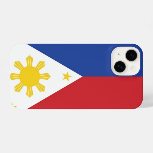 philippinische Flagge iPhone Hülle (Rückseite (Horizontal))