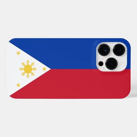 philippinische Flagge iPhone Hülle (Rückseite (Horizontal))