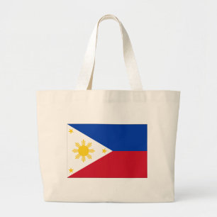 philippinische Flagge Jumbo Stoffbeutel