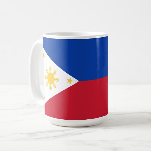 philippinische Flagge Kaffeetasse (Vorderseite Links)