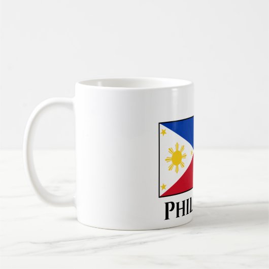 philippinische Flagge Kaffeetasse (Links)