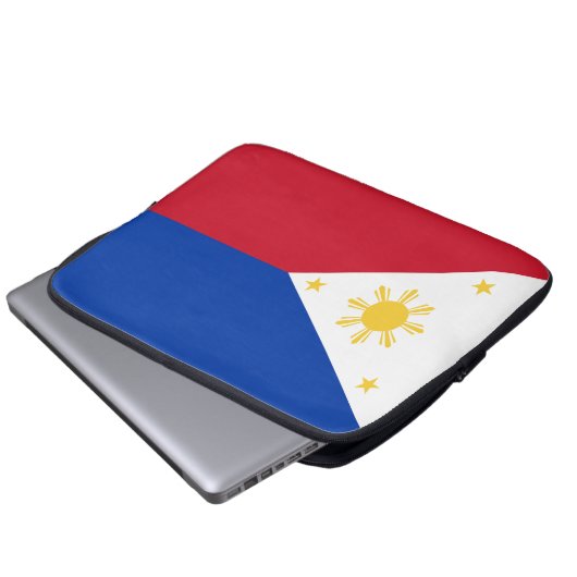 philippinische Flagge Laptopschutzhülle (Vorne Knopf)