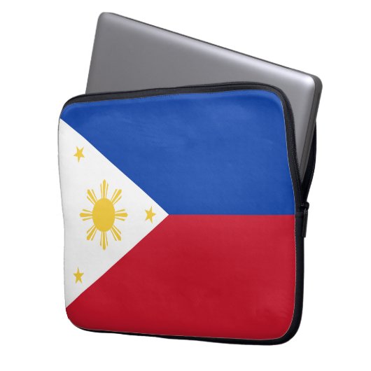 philippinische Flagge Laptopschutzhülle (Vorderseite Links)