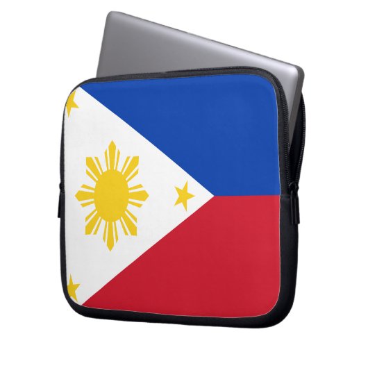 Philippinische Flagge Laptopschutzhülle (Vorderseite Links)
