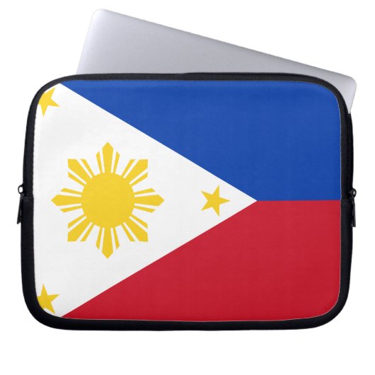 Philippinische Flagge Laptopschutzhülle (Vorderseite)