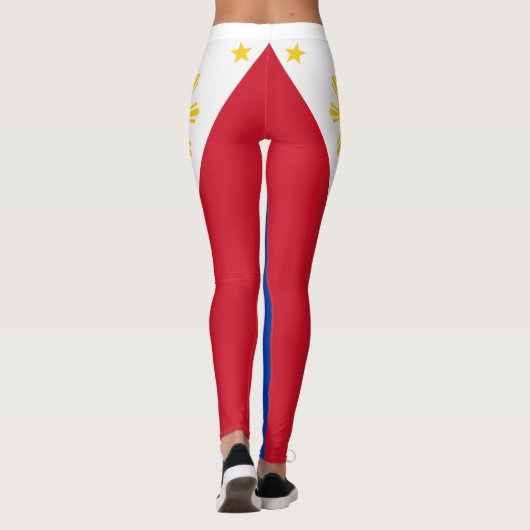 philippinische Flagge Leggings (Rückseite)