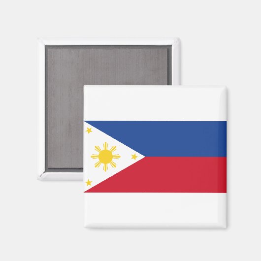 philippinische Flagge Magnet (Vorderseite/Rückseite)