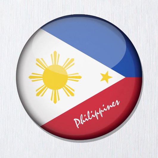 Philippinische Flagge & Manila - Reise-/Sportfans Magnet