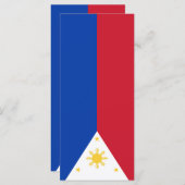 philippinische Flagge Menükarte (Vorne/Hinten)