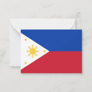 philippinische Flagge Mitteilungskarte