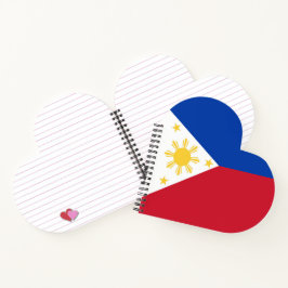 philippinische Flagge Notizblock