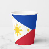 philippinische Flagge Pappbecher (Vorderseite)