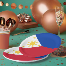 philippinische Flagge Pappteller