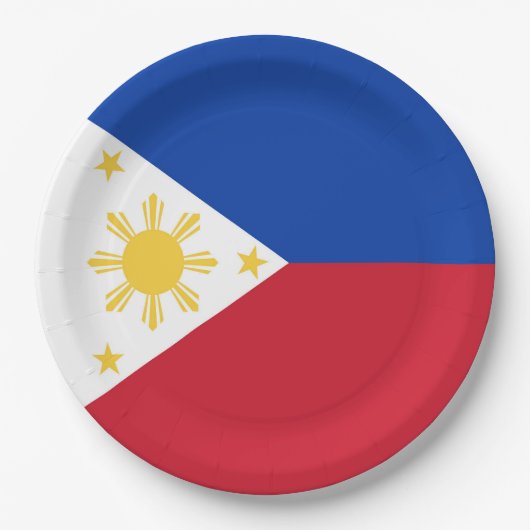 philippinische Flagge Pappteller (Vorderseite)