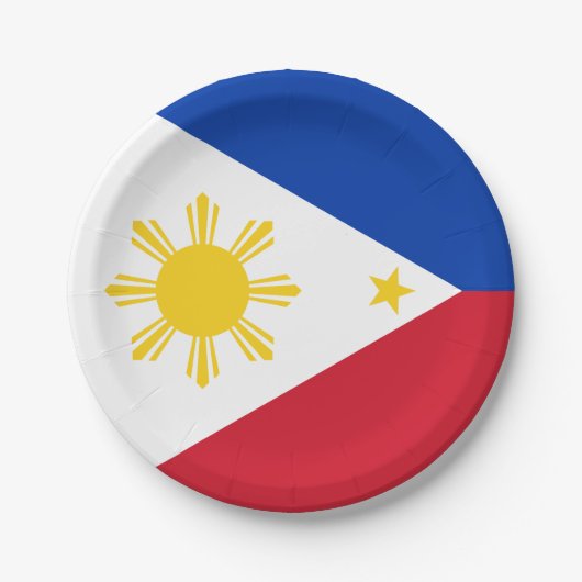 philippinische Flagge Pappteller (Vorderseite)
