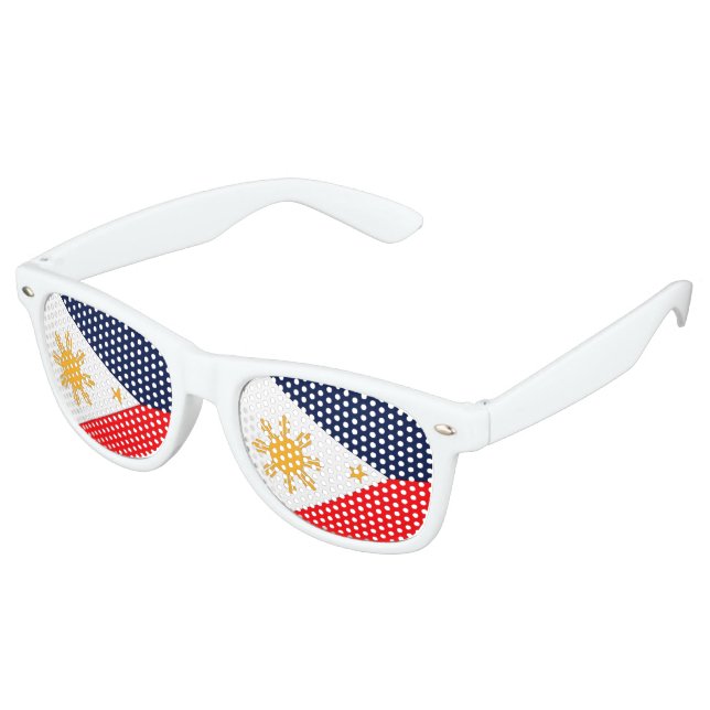 philippinische Flagge Partybrille (Schrägansicht)