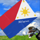 Philippinische Flagge & Philippinen - Golfurlaub / Golfhandtuch