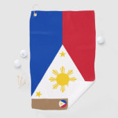 Philippinische Flagge & Philippinen mit Monogramm Golfhandtuch (Insitu)