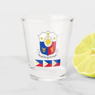 Philippinische Flagge & Philippinischer Patriot Sh Schnapsglas