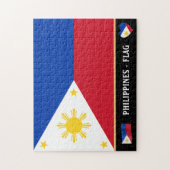 philippinische Flagge & philippinisches Land / Phi Puzzle (Vertikal)