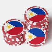 philippinische Flagge Pokerchips (Stapel)