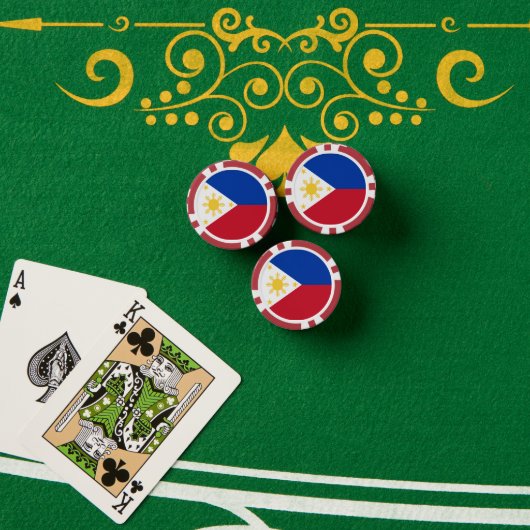 philippinische Flagge Pokerchips (Pokertisch (Stapel))