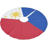 philippinische Flagge Polyester Weihnachtsbaumdecke (Schrägansicht)