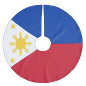 philippinische Flagge Polyester Weihnachtsbaumdecke (Vorderseite)