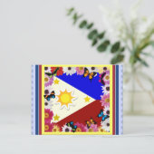 Philippinische Flagge Postard Postkarte (Stehend Vorderseite)