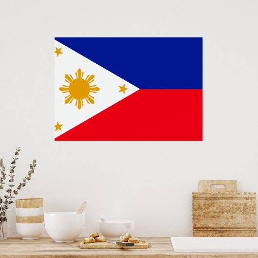 philippinische Flagge Poster (Küche)