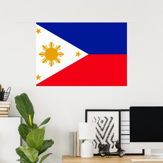 philippinische Flagge Poster (Heimbüro)